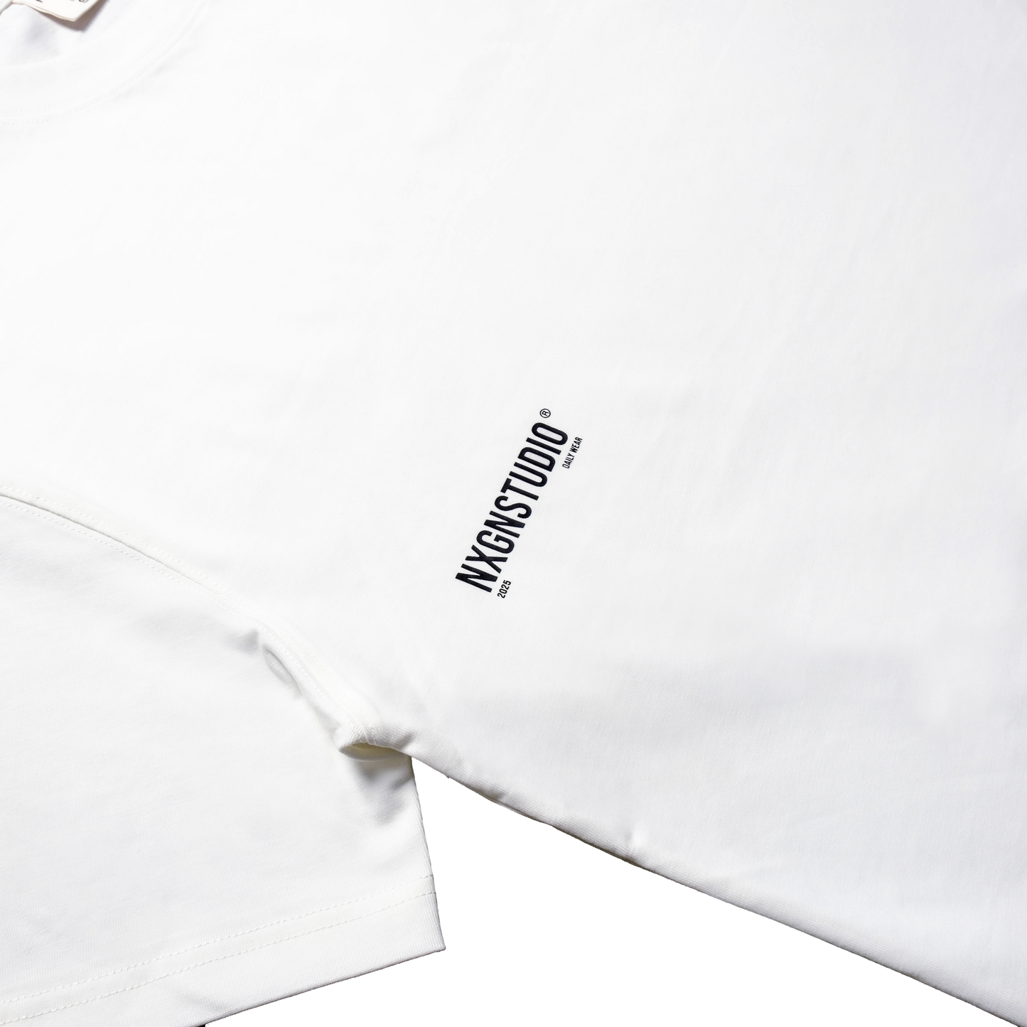 Rubber Printed Boxy - White