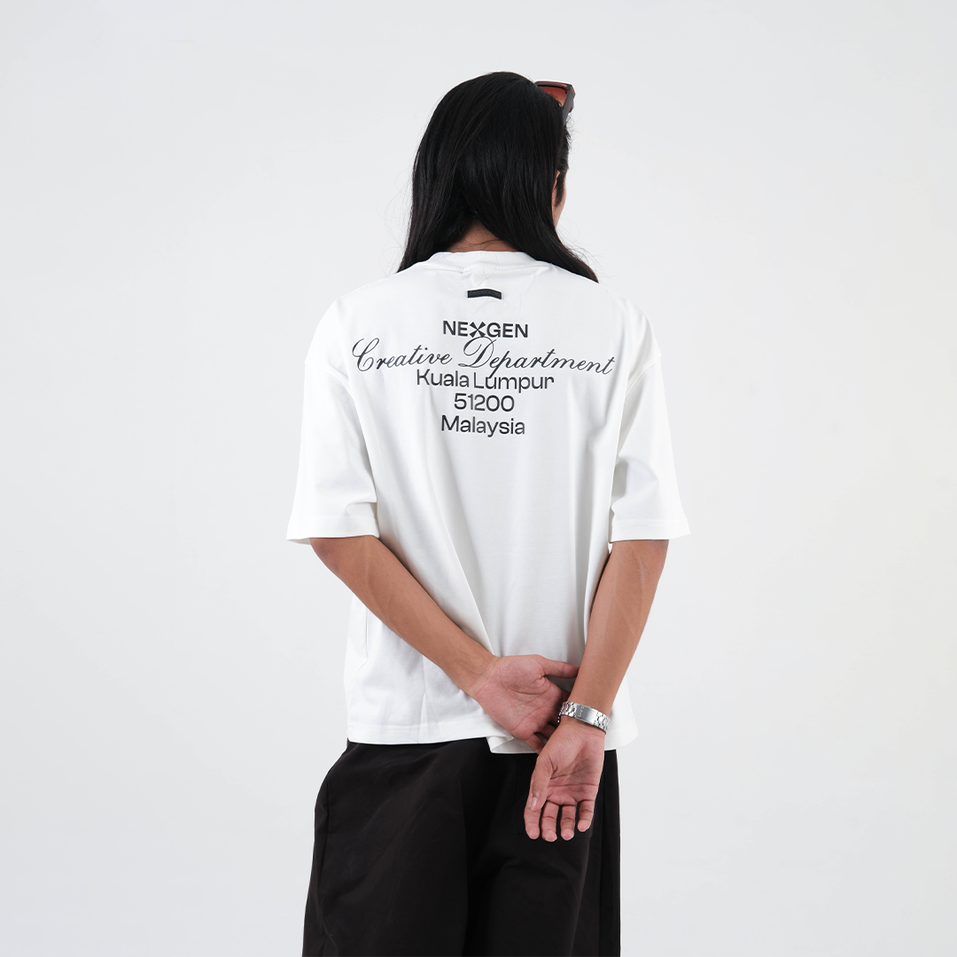 Classic Lettering Boxy Tee - White