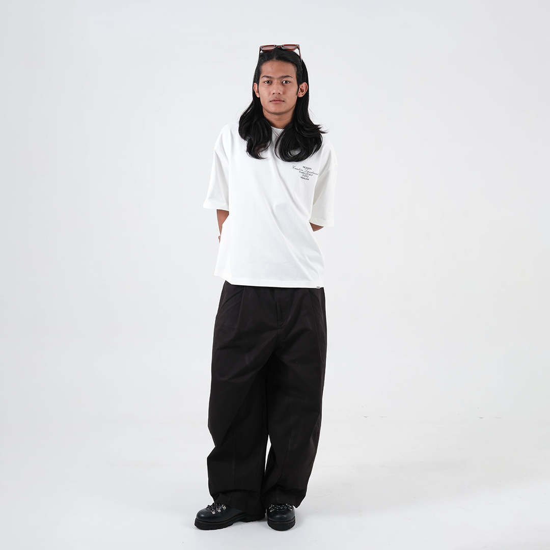 Classic Lettering Boxy Tee - White