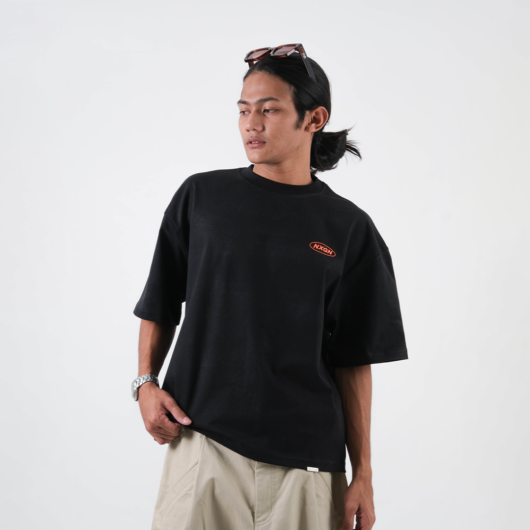 NXGN Puff Printed Boxy - Black