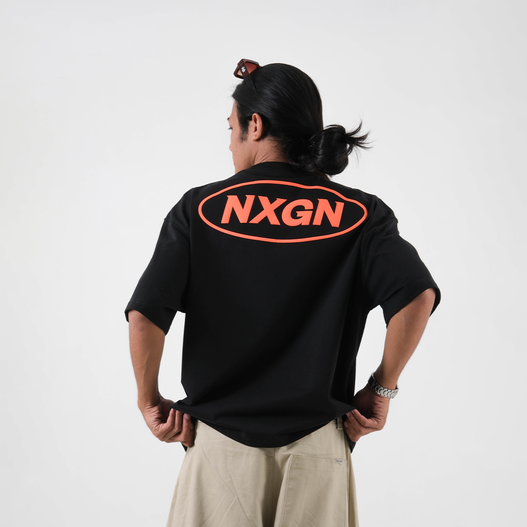 NXGN Puff Printed Boxy - Black