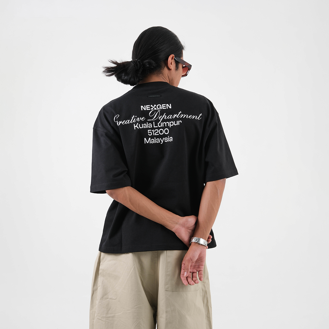 Classic Lettering Boxy Tee - Black