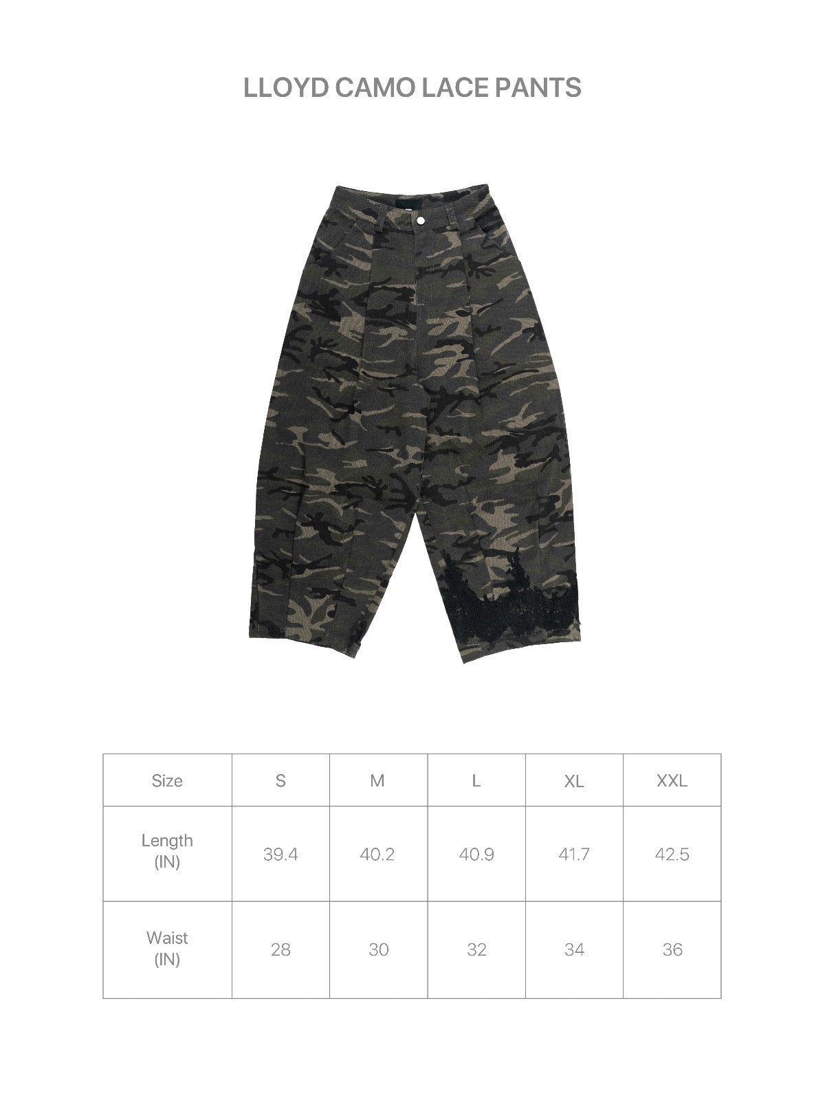 Lloyd Camo Lace Pants