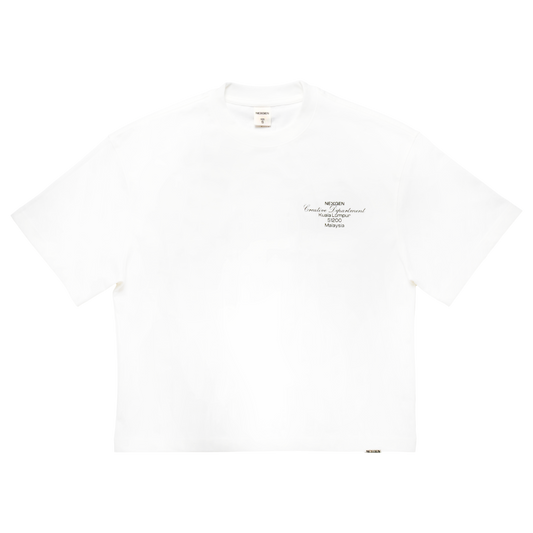 Classic Lettering Boxy Tee - White