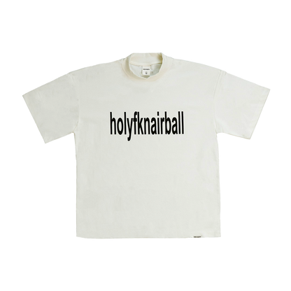 ⁠Holyfknairball Mock Neck Boxy Tee