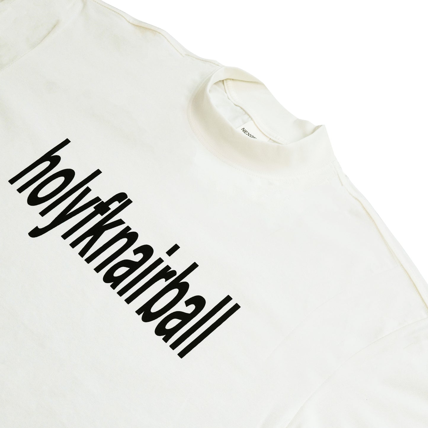 ⁠Holyfknairball Mock Neck Boxy Tee