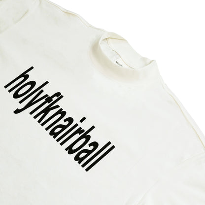 ⁠Holyfknairball Mock Neck Boxy Tee