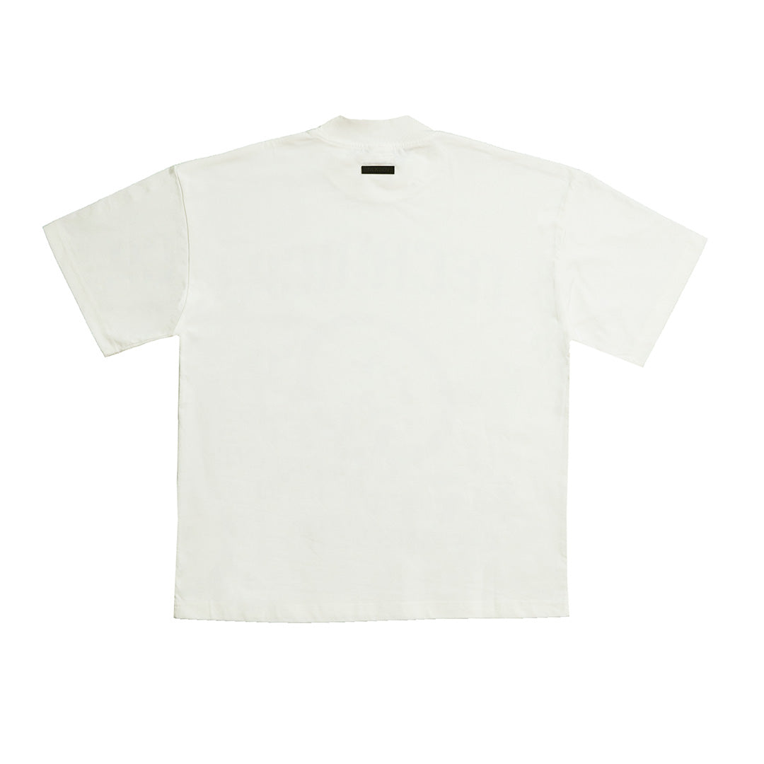 Big graphic Mock Neck Boxy Tee