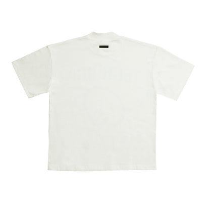 Big graphic Mock Neck Boxy Tee