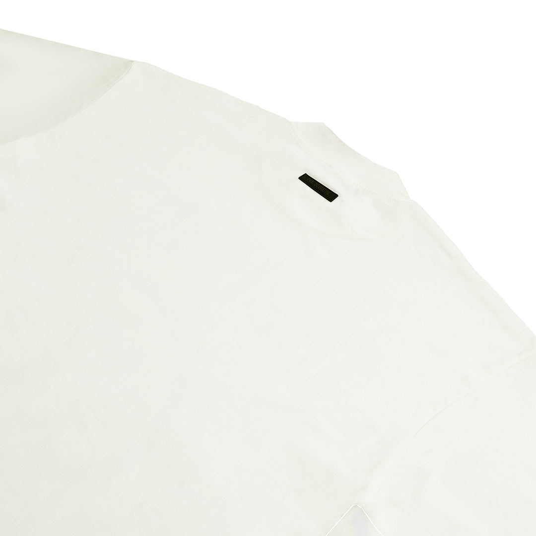 Big graphic Mock Neck Boxy Tee