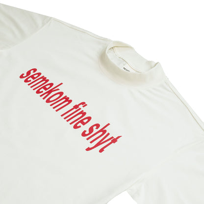 Semekom Fine Shyt Mock Neck Boxy Tee