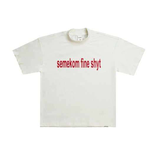 Semekom Fine Shyt Mock Neck Boxy Tee