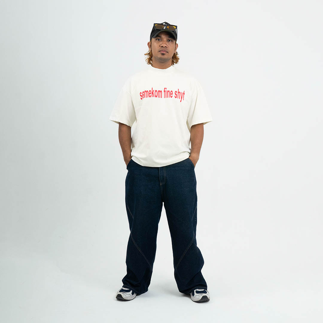Semekom Fine Shyt Mock Neck Boxy Tee