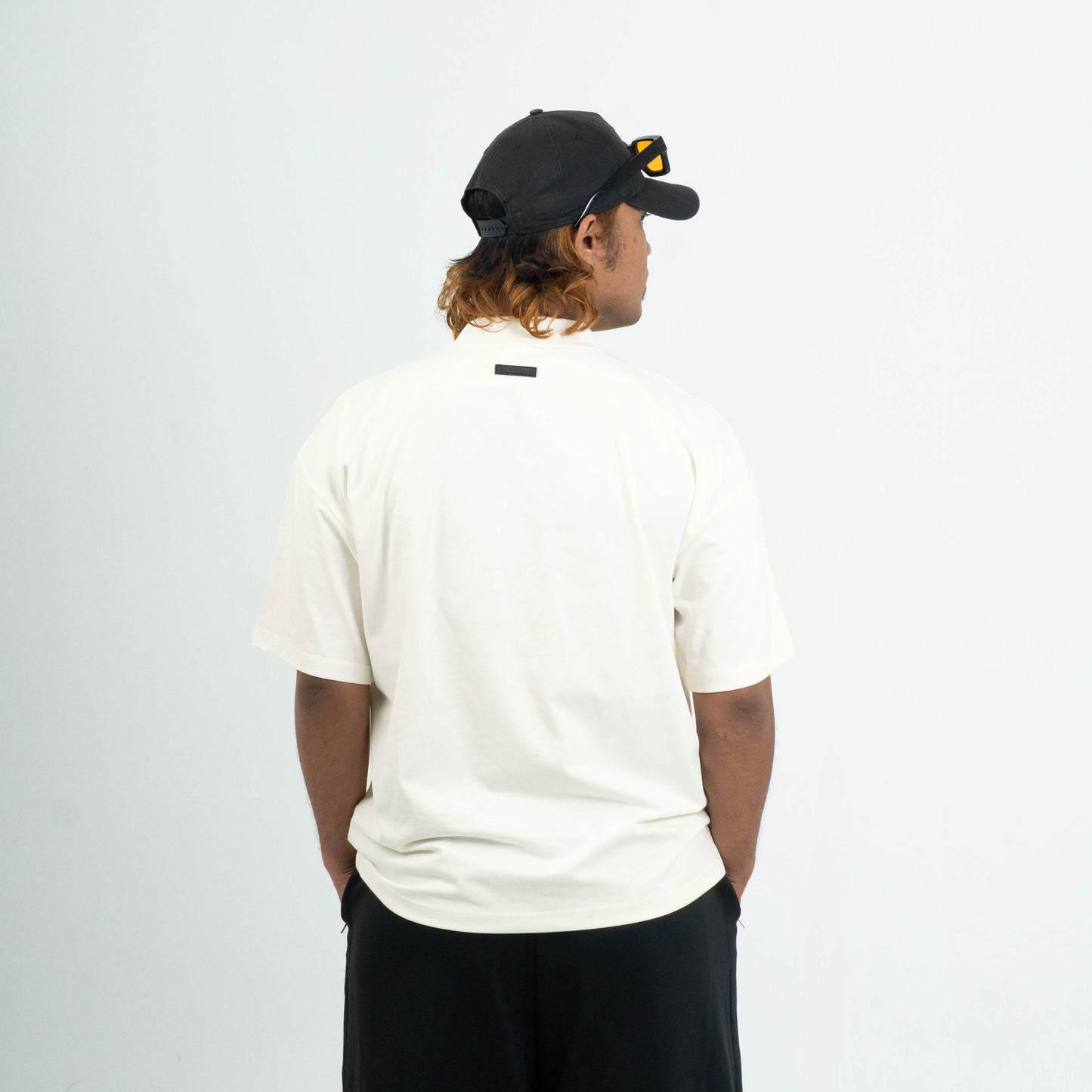 Big graphic Mock Neck Boxy Tee