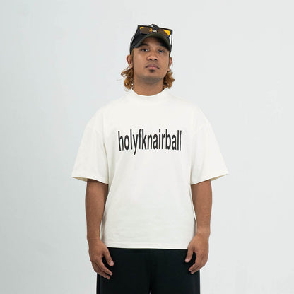 ⁠Holyfknairball Mock Neck Boxy Tee
