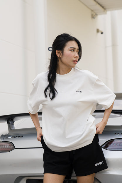 Oversized Fit Graphic Tee White