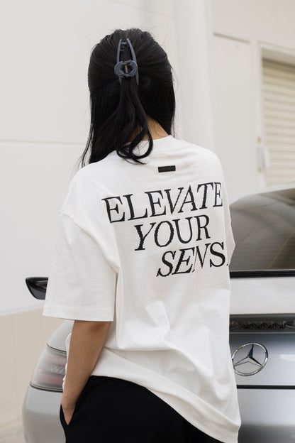 Oversized Fit Graphic Tee White