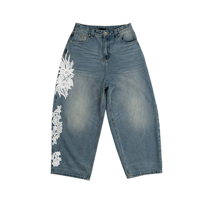 Yonda Lace Jeans Blue