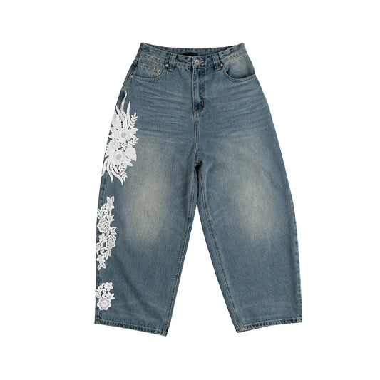 Yonda Lace Jeans Blue