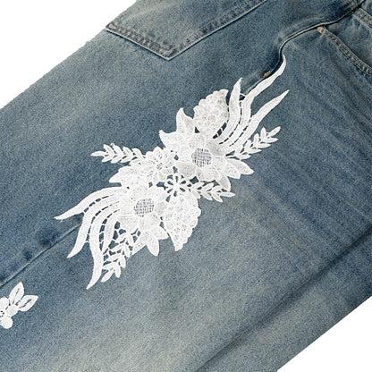 Yonda Lace Jeans Blue