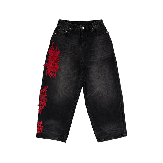 Yonda Lace Jeans Black