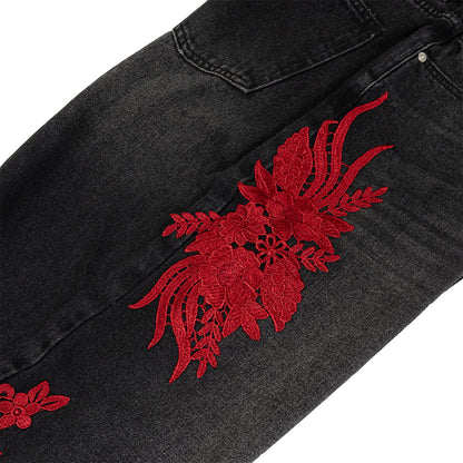 Yonda Lace Jeans Black