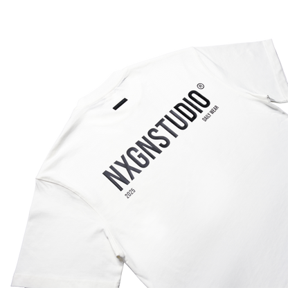 Rubber Printed Boxy - White