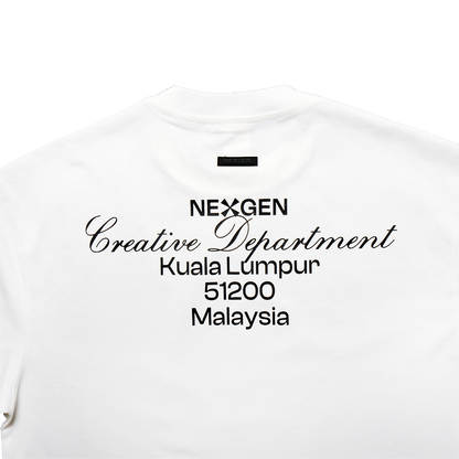 Classic Lettering Boxy Tee - White