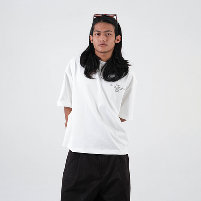Classic Lettering Boxy Tee - White