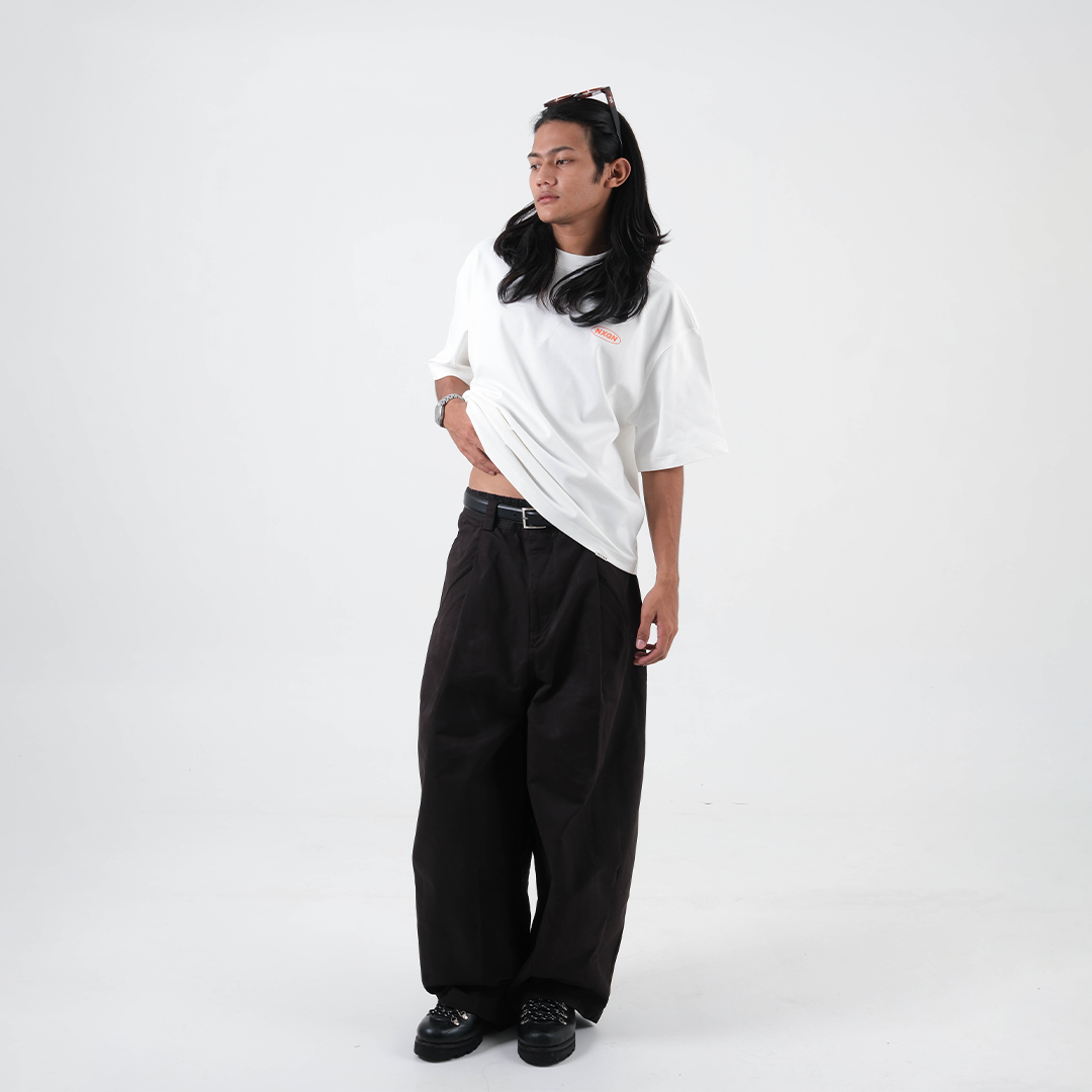 NXGN Puff Printed Boxy - White