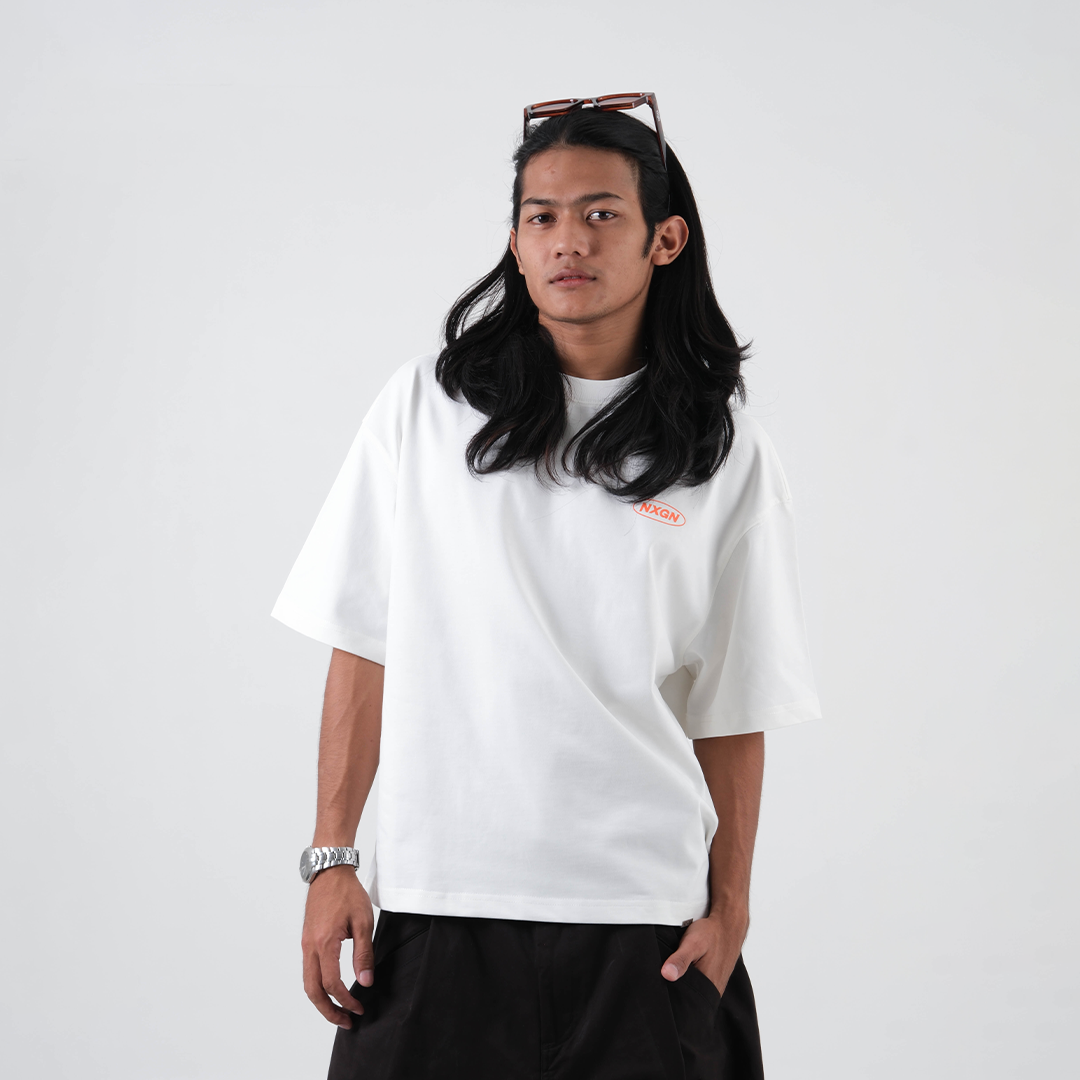 NXGN Puff Printed Boxy - White