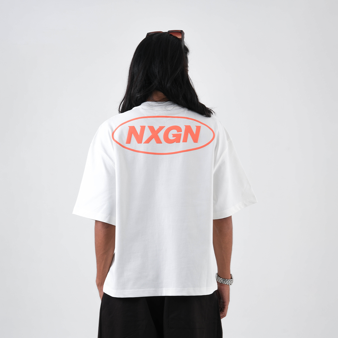 NXGN Puff Printed Boxy - White