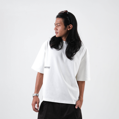 Rubber Printed Boxy - White