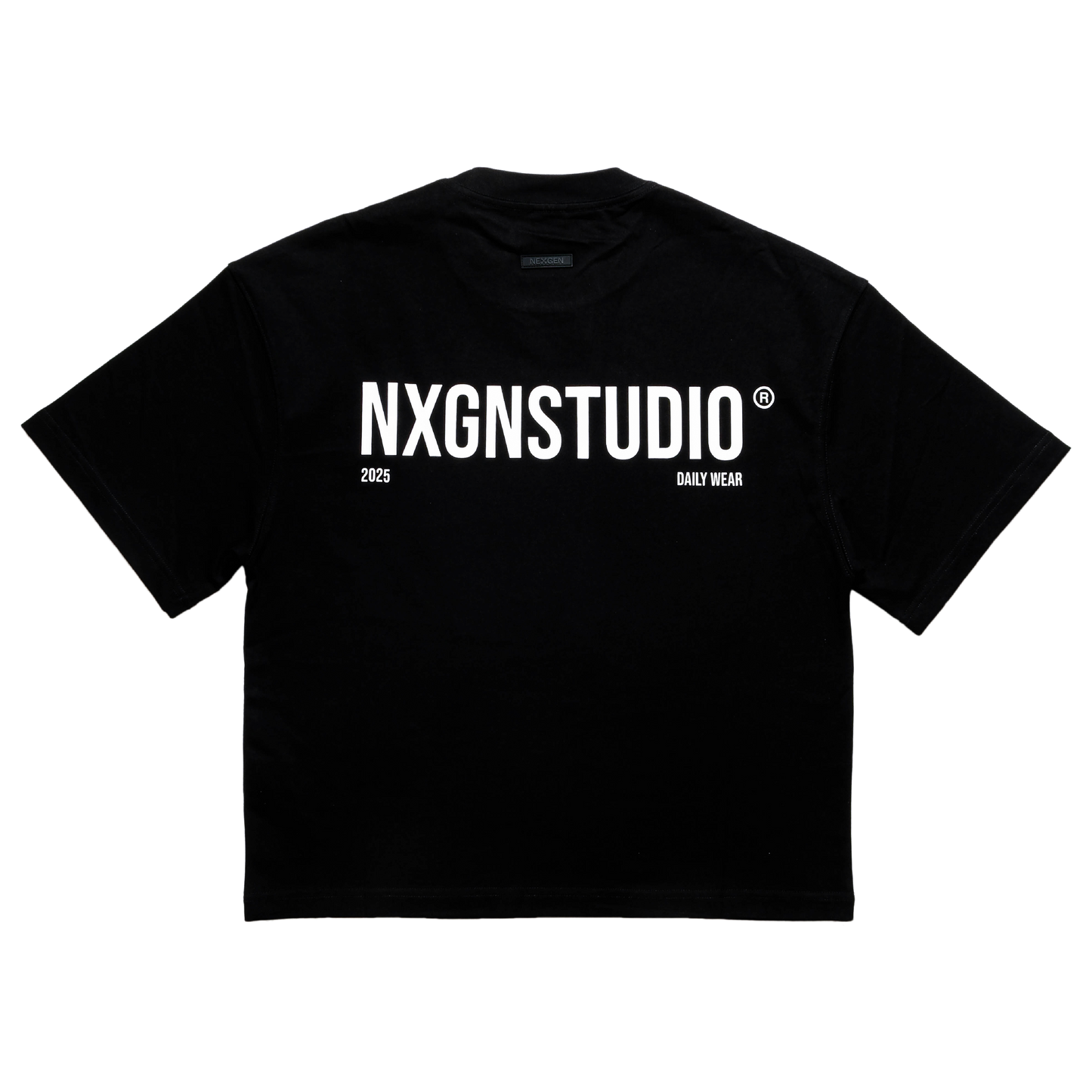 Rubber Printed Boxy - Black