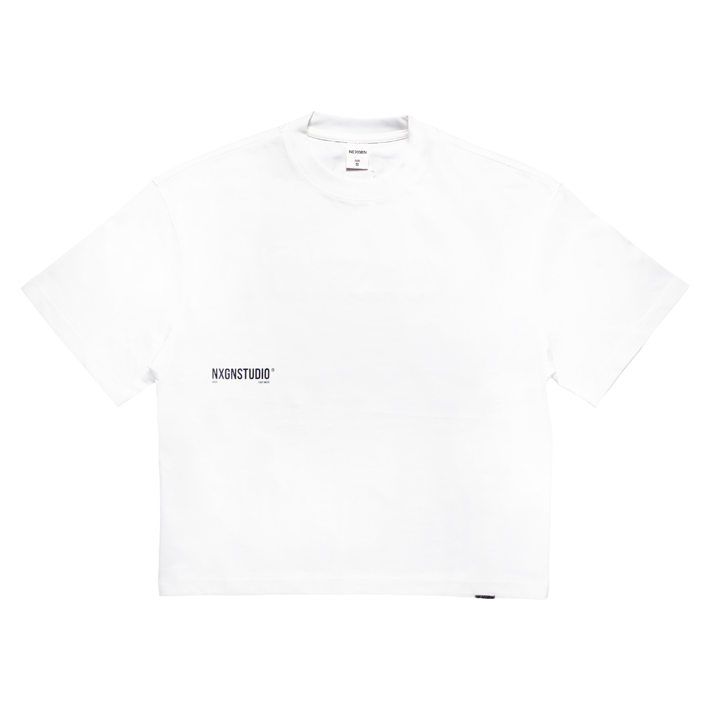 Rubber Printed Boxy - White