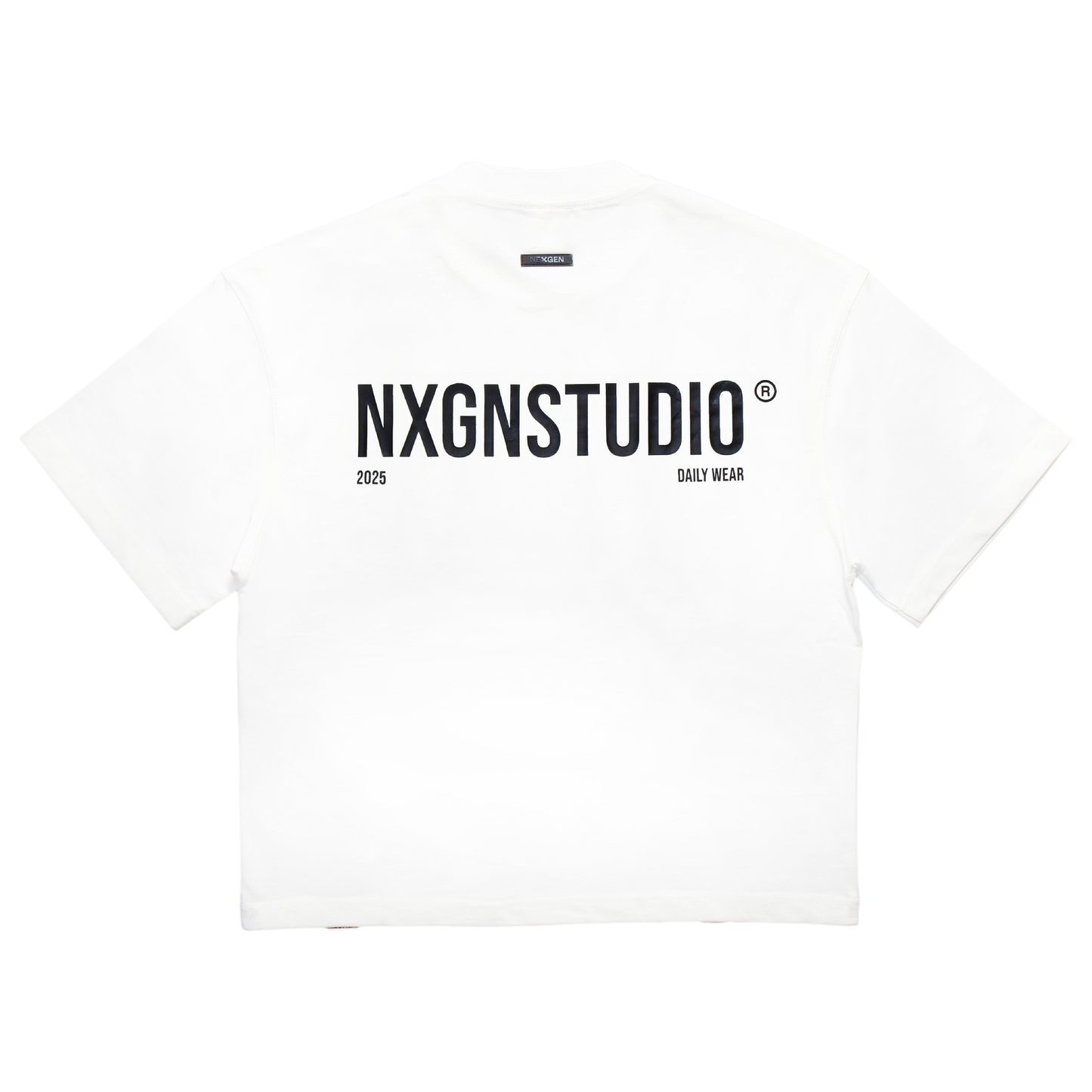 Rubber Printed Boxy - White
